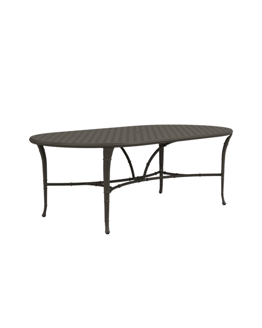 Calcutta 86" Oval Umbrella Dining Table